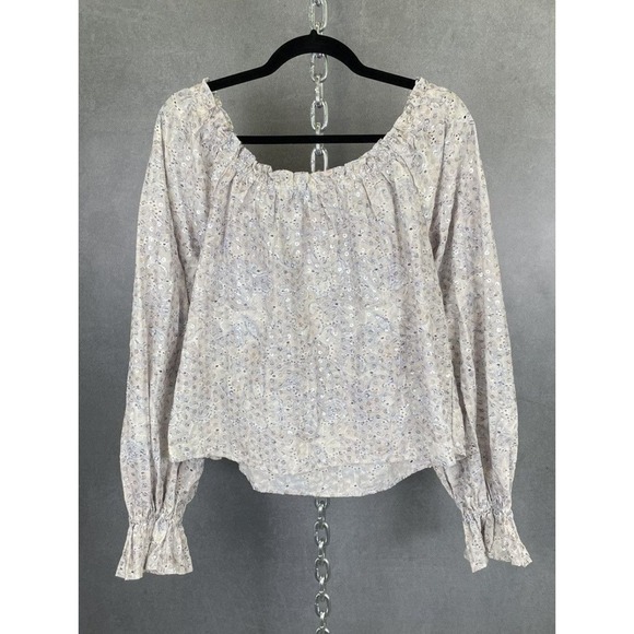 NWT Ramy Brook Camila Off-the-Shoulder Floral Top‎ Size L - Picture 1 of 10
